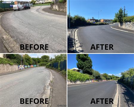 Subway Road Before vs After Resurfacing